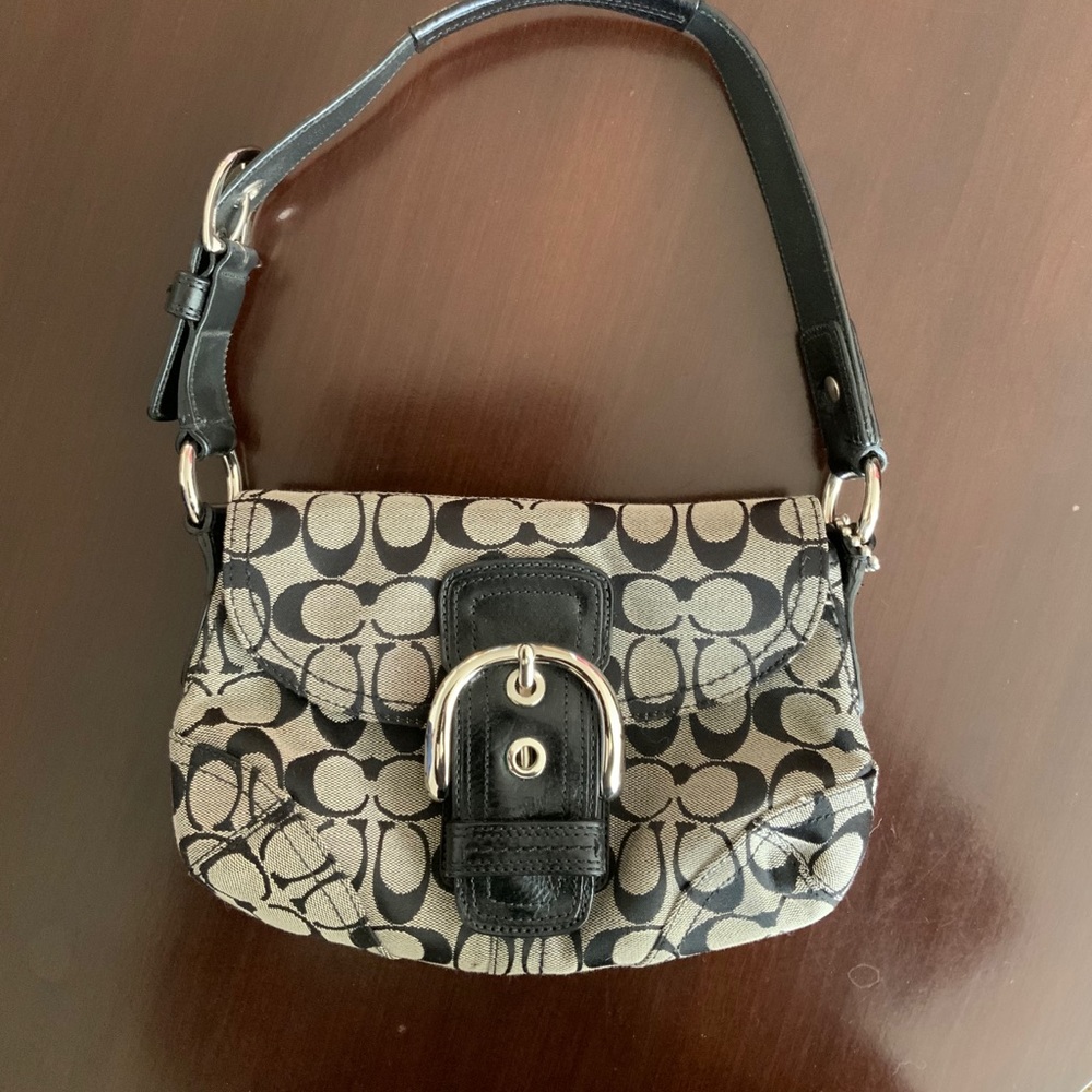 Coach Classic “C” Design Hobo in Black